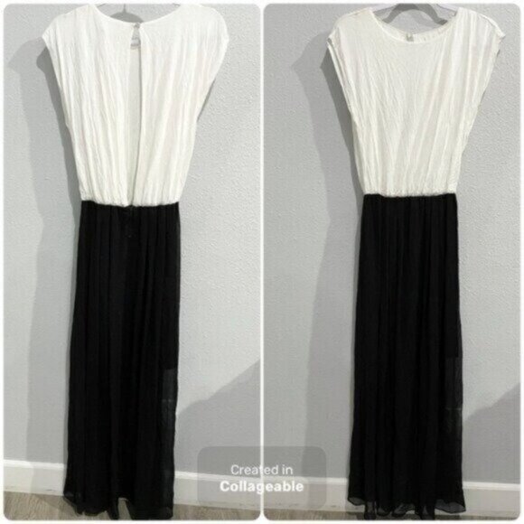 New Alice & Olivia Slit Feminine Maxi Dress Neutral Open Back Chic Party - Picture 1 of 13